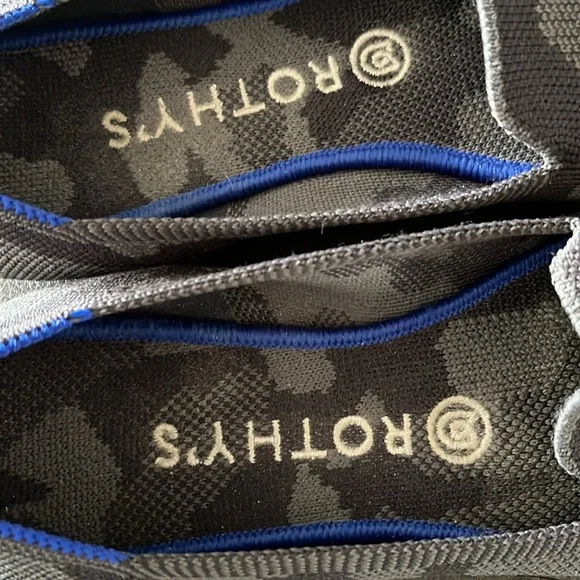 Rothys The Loafers Dark Gray Camo Luxury Flats Loafers - Picture 7 of 9